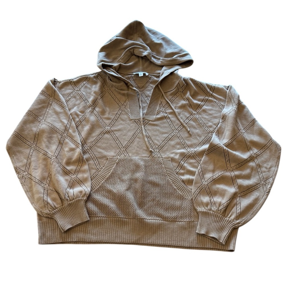 Candace Cameron Bure Tan Sweater Hoodie M